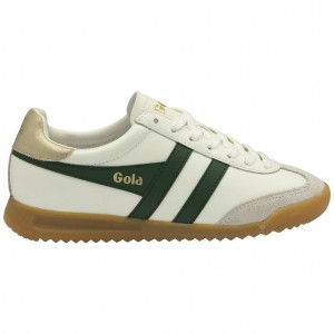 Gola Classics Torpedo Leather Sneakers Fehér Arany Hungary | DPC-764089