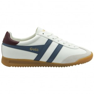 Gola Classics Torpedo Leather Sneakers Fehér Bordó Hungary | ACH-924071