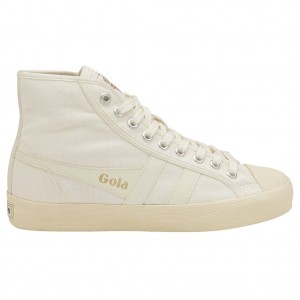 Gola Vegan Classics Coaster High Sneakers Fehér Fehér Hungary | AJH-801492