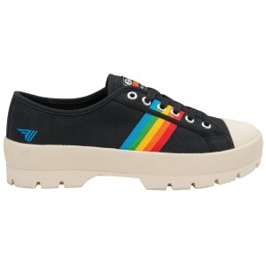 Gola Vegan Classics Coaster Peak Rainbow Shoes Fekete Hungary | IVL-632187
