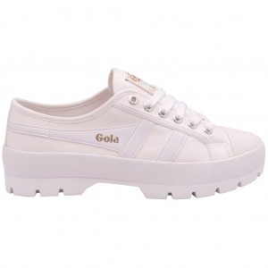 Gola Vegan Classics Coaster Peak Sneakers Fehér Fehér Hungary | LJP-079486