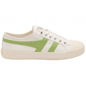 Gola Vegan Classics Coaster Shoes Fehér Zöld Hungary | VSY-842039
