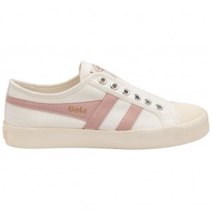 Gola Vegan Classics Coaster Slip Shoes Fehér Rózsaszín Hungary | JKX-968342