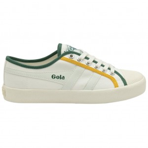 Gola Vegan Classics Coaster Smash Shoes Fehér Sötétzöld Hungary | XMI-635190