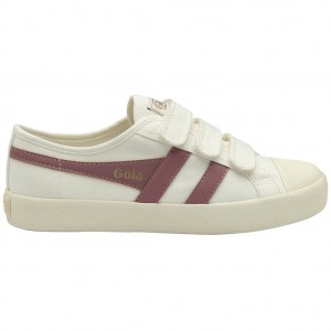 Gola Vegan Classics Coaster Strap Sneakers Fehér Rózsaszín Hungary | VMI-490536