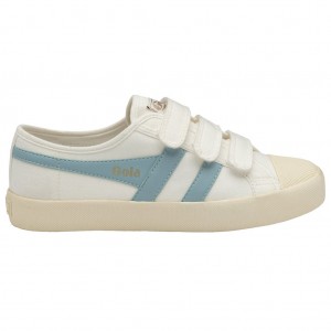 Gola Vegan Classics Coaster Strap Sneakers Fehér Kék Hungary | JWX-936784