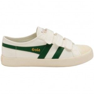 Gola Vegan Classics Coaster Strap Sneakers Fehér Sötétzöld Hungary | PFD-512396