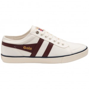Gola Vegan Classics Comet Plimsoll Sneakers Fehér Bordó Sötétkék Hungary | RLX-835071