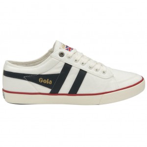 Gola Vegan Classics Comet Plimsoll Sneakers Fehér Sötétkék Piros Hungary | OJY-257913