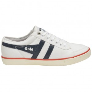 Gola Vegan Classics Comet Plimsoll Sneakers Fehér Sötétkék Piros Hungary | UOF-237904