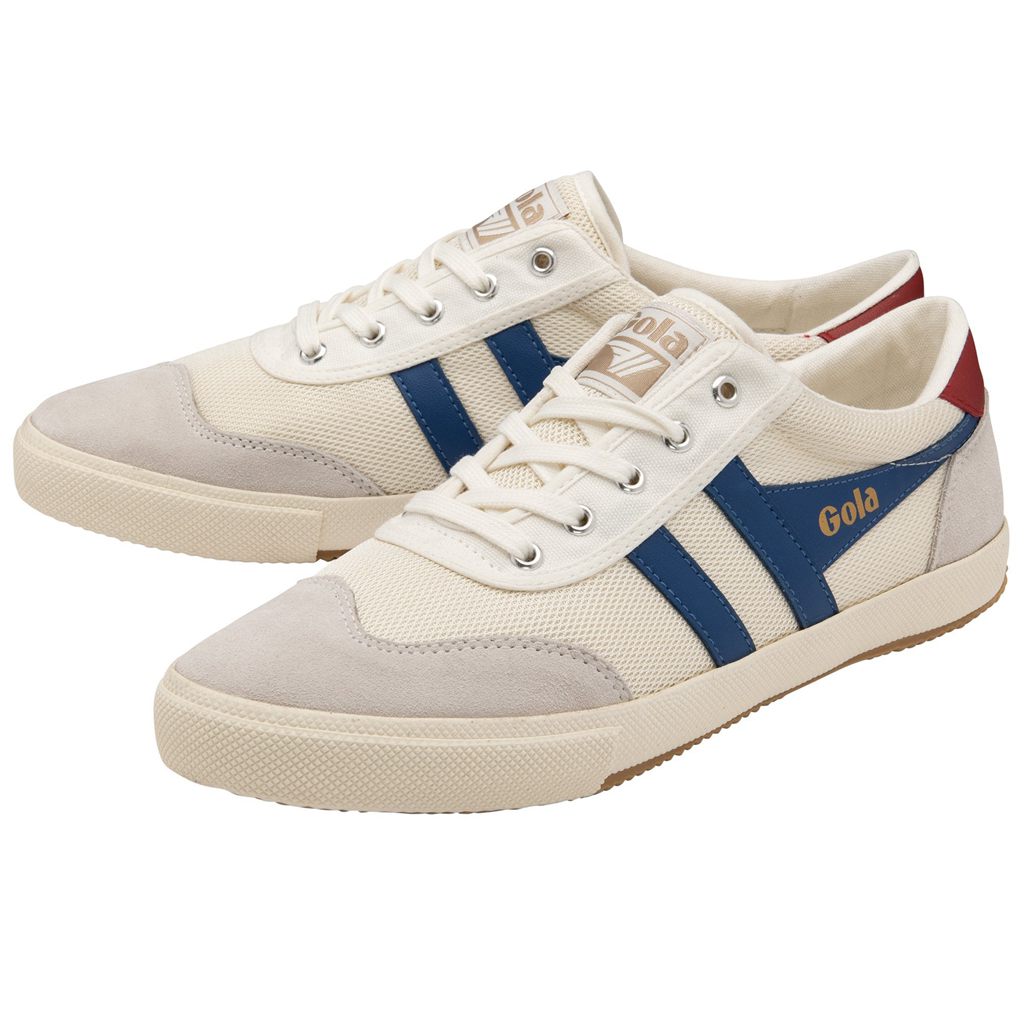 Gola Classics Badminton Mesh Plimsoll Sneakers Fehér Kék Mélypiros Hungary | KJV-068937