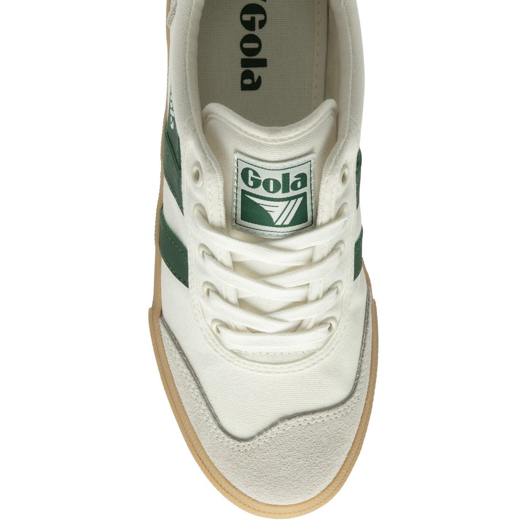 Gola Classics Badminton Plimsoll Sneakers Fehér Zöld Hungary | ZQX-239407