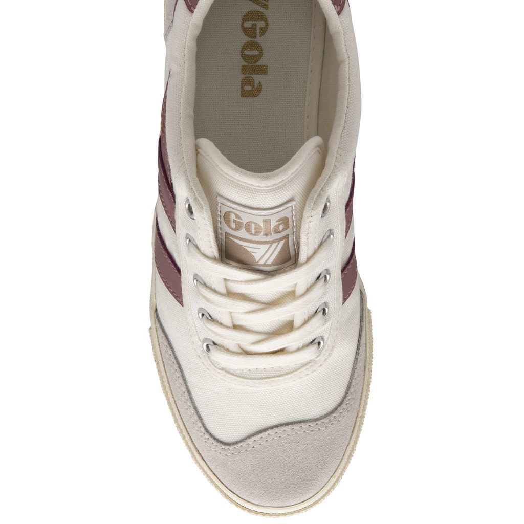 Gola Classics Badminton Plimsoll Sneakers Fehér Rózsaszín Hungary | QUX-804573