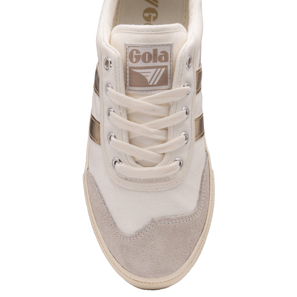 Gola Classics Badminton Sneakers Fehér Arany Hungary | QET-176582
