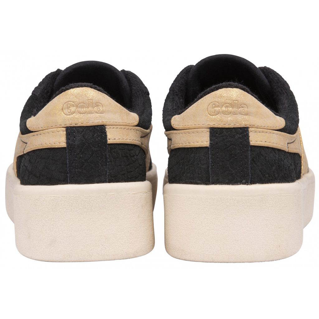 Gola Classics Baseline Mark Cox Mirror Shoes Fekete Arany Hungary | ULW-140592