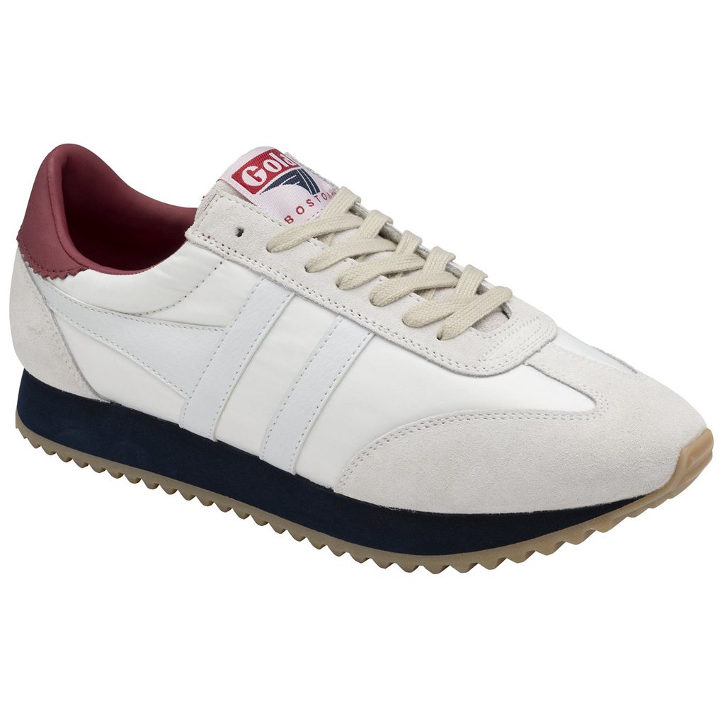 Gola Classics Boston '78 Sneakers Fehér Sötétkék Mélypiros Hungary | DSX-923408