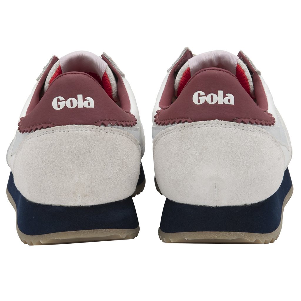 Gola Classics Boston '78 Sneakers Fehér Sötétkék Mélypiros Hungary | DSX-923408