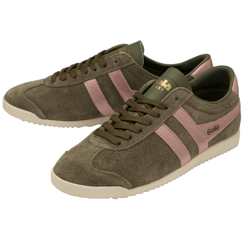 Gola Classics Bullet Flame Sneakers Khaki Rózsaszín Hungary | PCF-281957