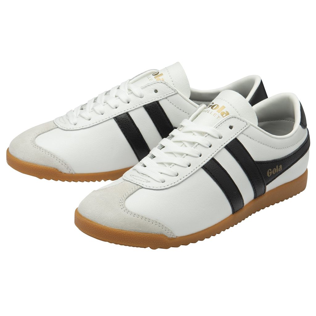 Gola Classics Bullet Leather Sneakers Fehér Fekete Hungary | NEX-345790