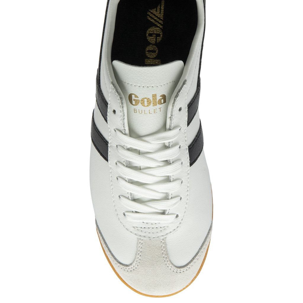 Gola Classics Bullet Leather Sneakers Fehér Fekete Hungary | NEX-345790