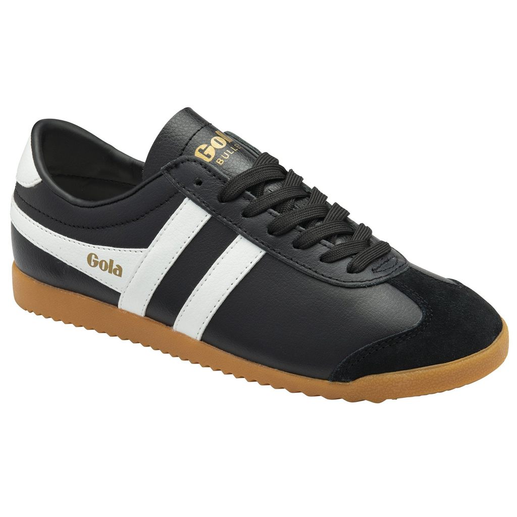Gola Classics Bullet Leather Sneakers Fekete Fehér Hungary | BTX-739542