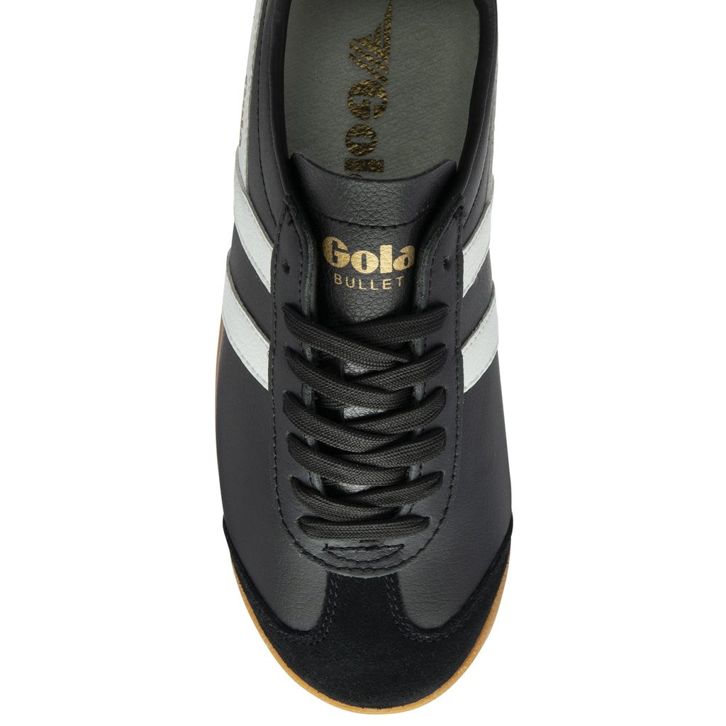 Gola Classics Bullet Leather Sneakers Fekete Fehér Hungary | BTX-739542