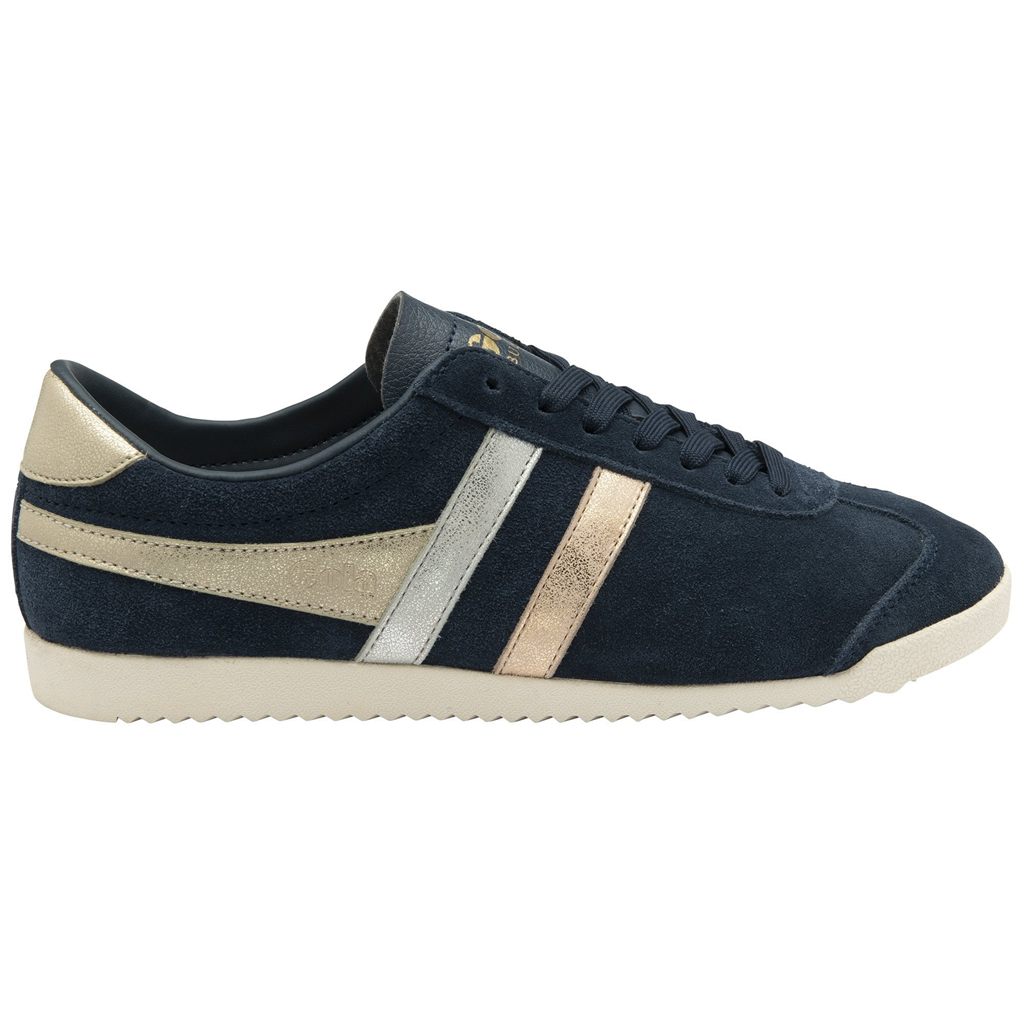 Gola Classics Bullet Mirror Trident Sneakers Sötétkék Titán Arany Hungary | YEX-728106