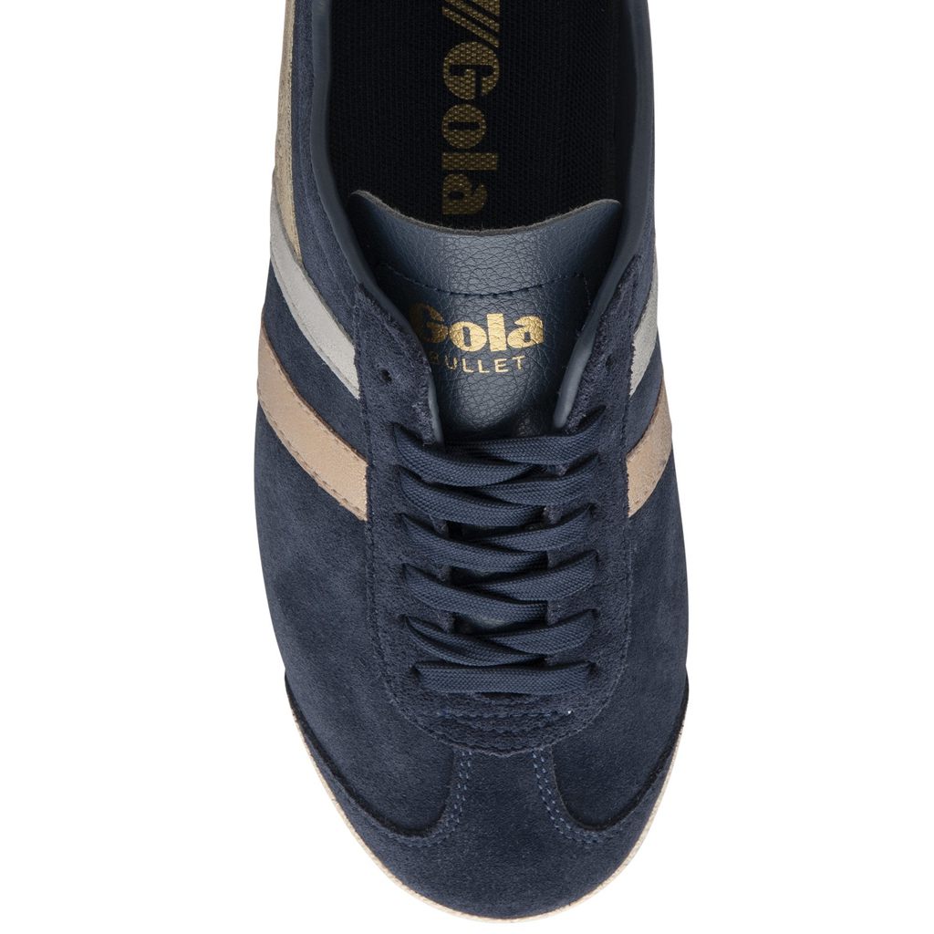 Gola Classics Bullet Mirror Trident Sneakers Sötétkék Titán Arany Hungary | YEX-728106