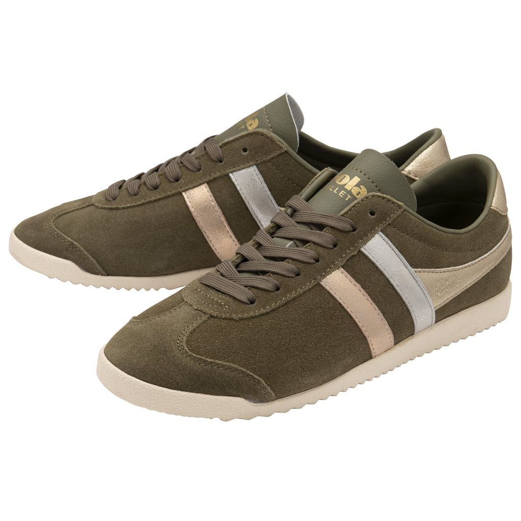 Gola Classics Bullet Mirror Trident Sneakers Khaki Titán Arany Hungary | BCQ-591270