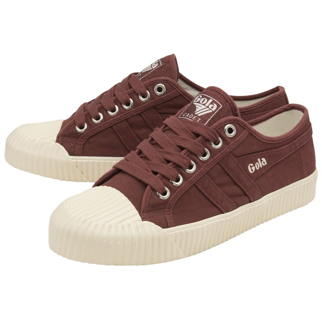 Gola Classics Cadet Plimsoll Shoes Bordó Fehér Hungary | VAW-598041