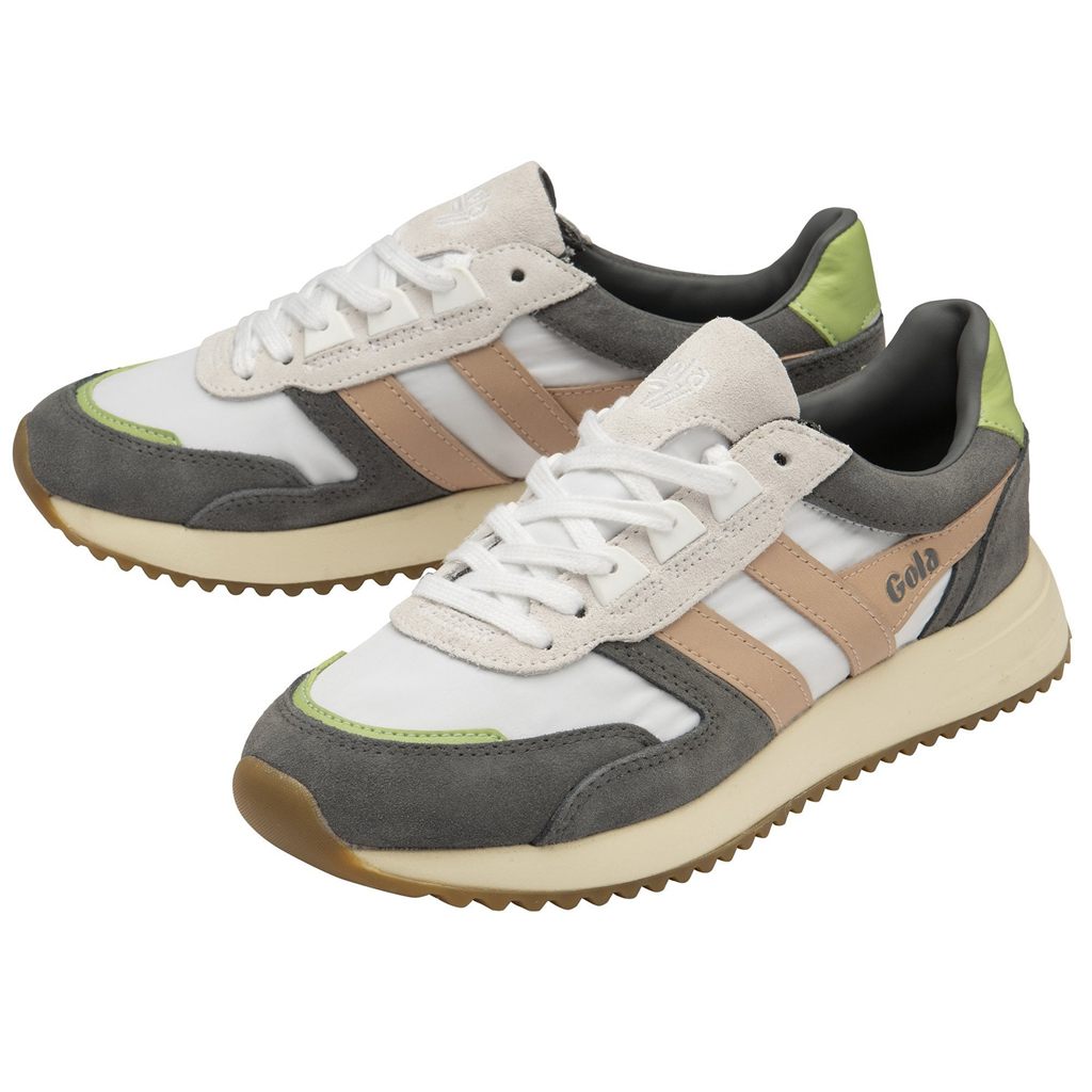 Gola Classics Chicago Sneakers Fehér Rózsaszín Zöld Hungary | HFB-039642