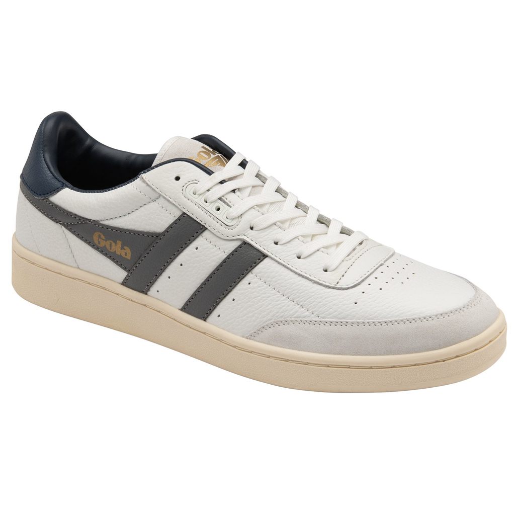 Gola Classics Contact Leather Sneakers Fehér Sötétkék Hungary | GHM-012785