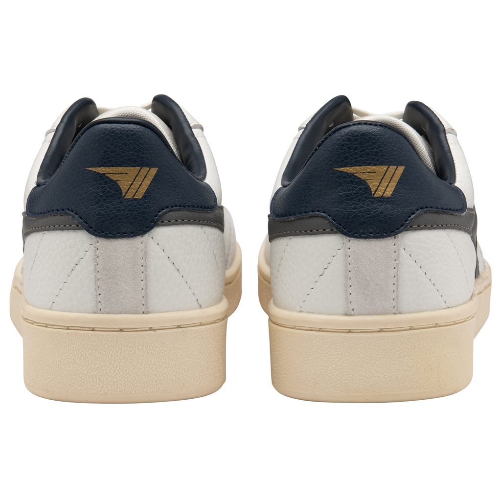 Gola Classics Contact Leather Sneakers Fehér Sötétkék Hungary | GHM-012785