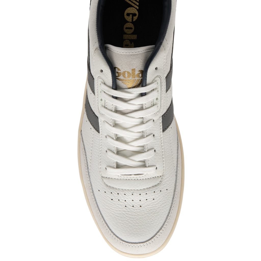 Gola Classics Contact Leather Sneakers Fehér Sötétkék Hungary | GHM-012785