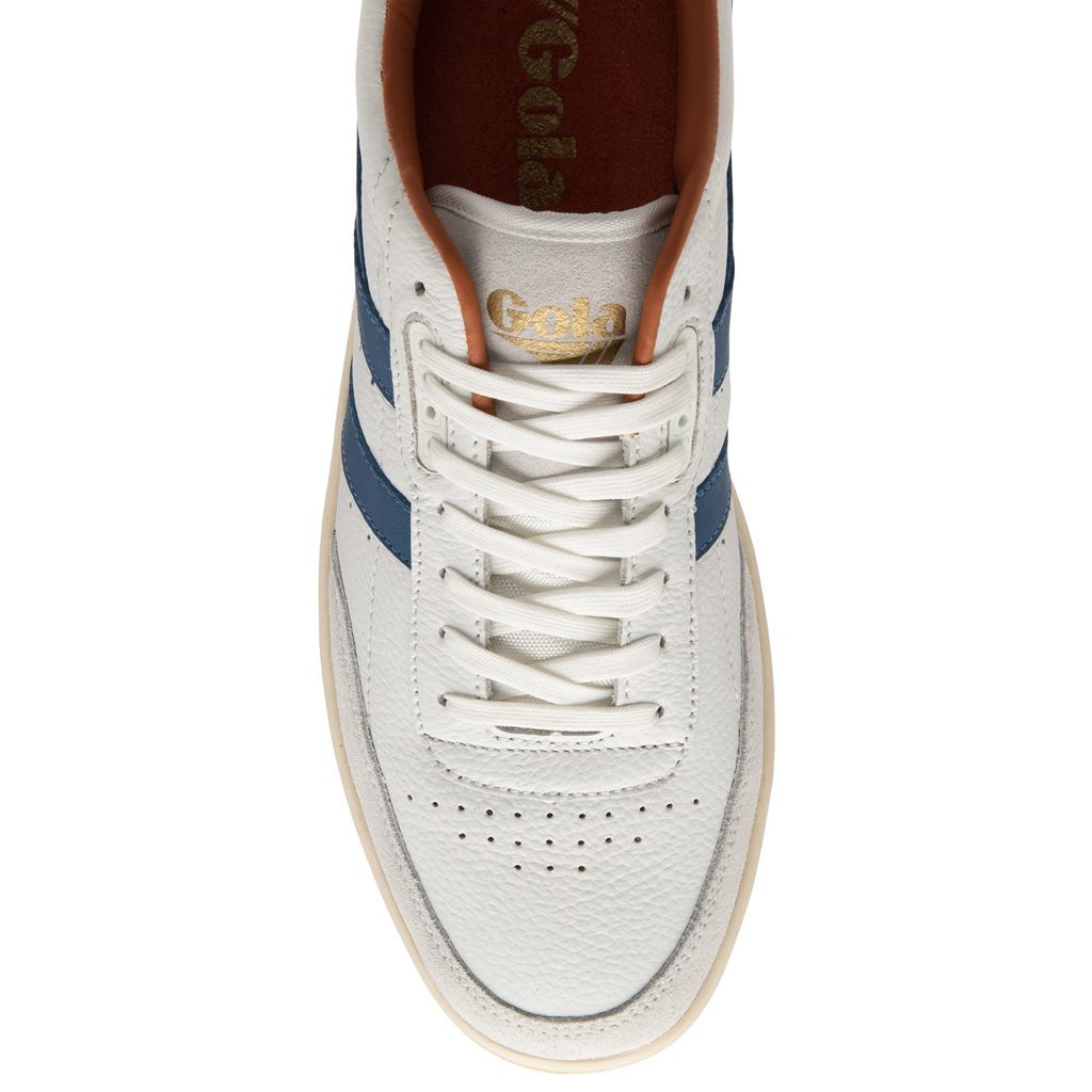 Gola Classics Contact Leather Sneakers Fehér Kék Narancssárga Hungary | AOB-069413