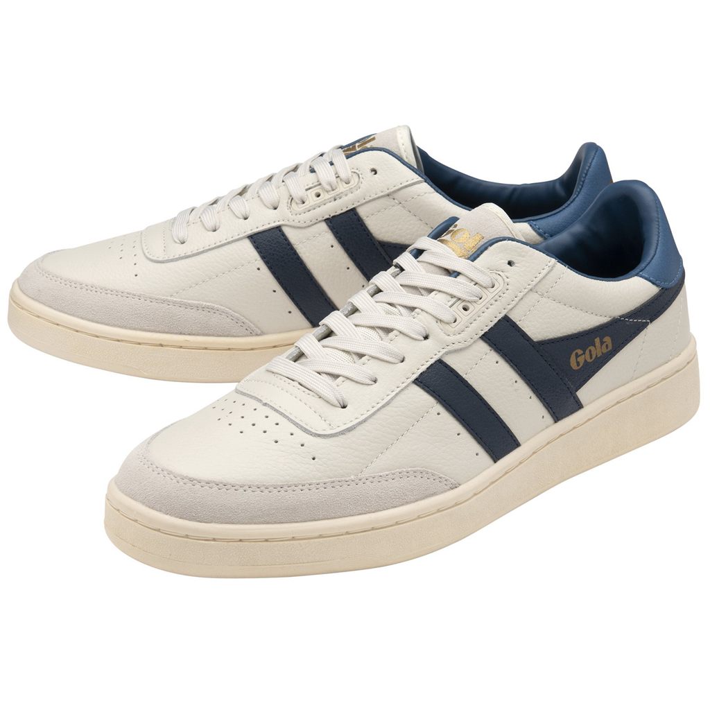 Gola Classics Contact Leather Sneakers Fehér Sötétkék Kék Hungary | DMK-419027