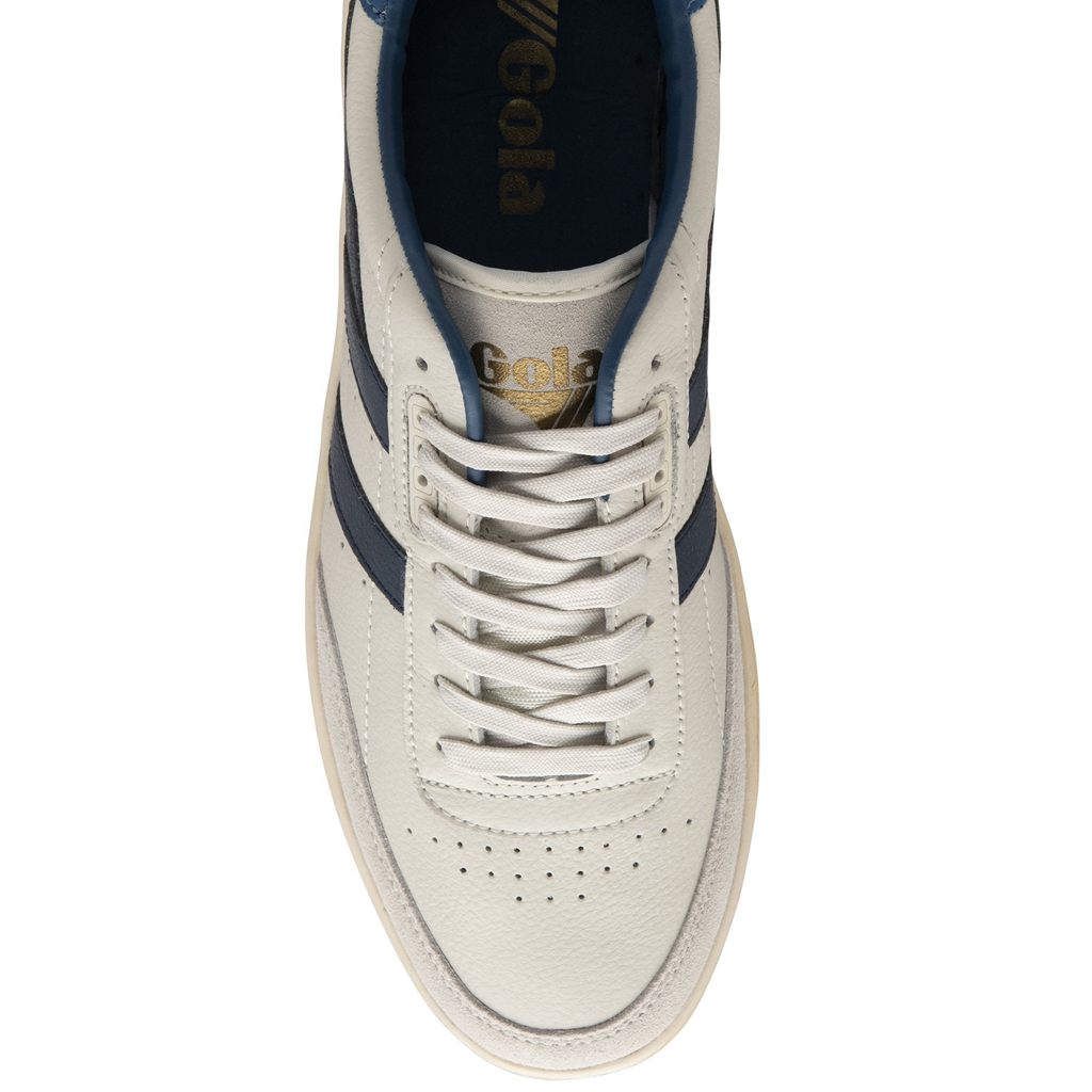 Gola Classics Contact Leather Sneakers Fehér Sötétkék Kék Hungary | DMK-419027