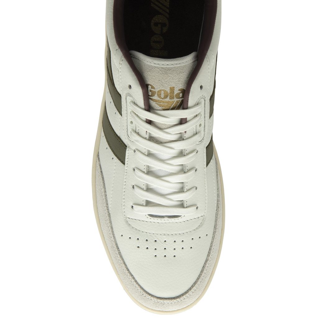 Gola Classics Contact Leather Sneakers Fehér Khaki Bordó Hungary | NYB-365019