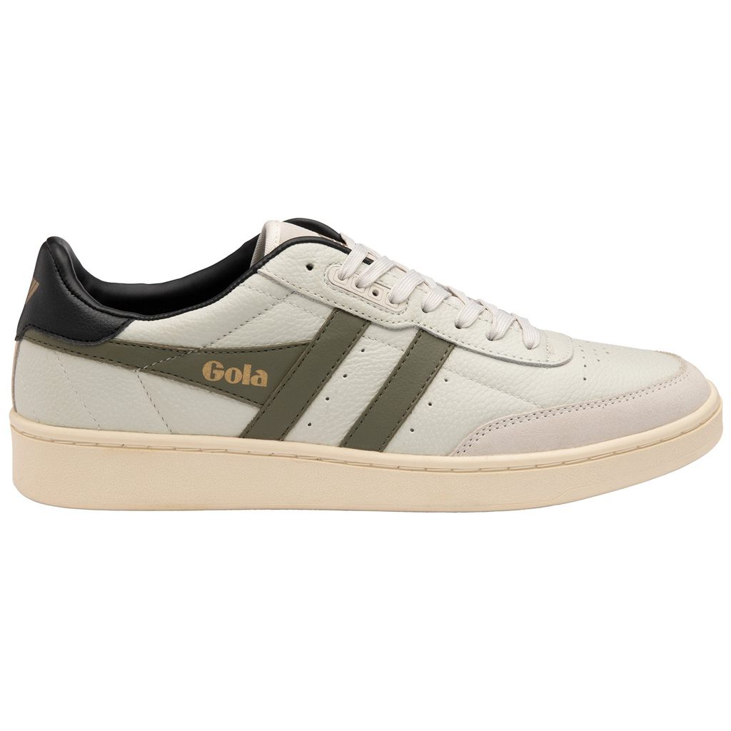 Gola Classics Contact Leather Sneakers Fehér Khaki Fekete Hungary | PSR-687295