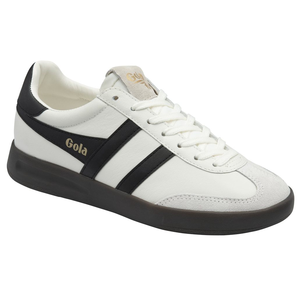 Gola Classics Cyclone Leather Sneakers Fehér Fekete Sötét Hungary | ABF-725839