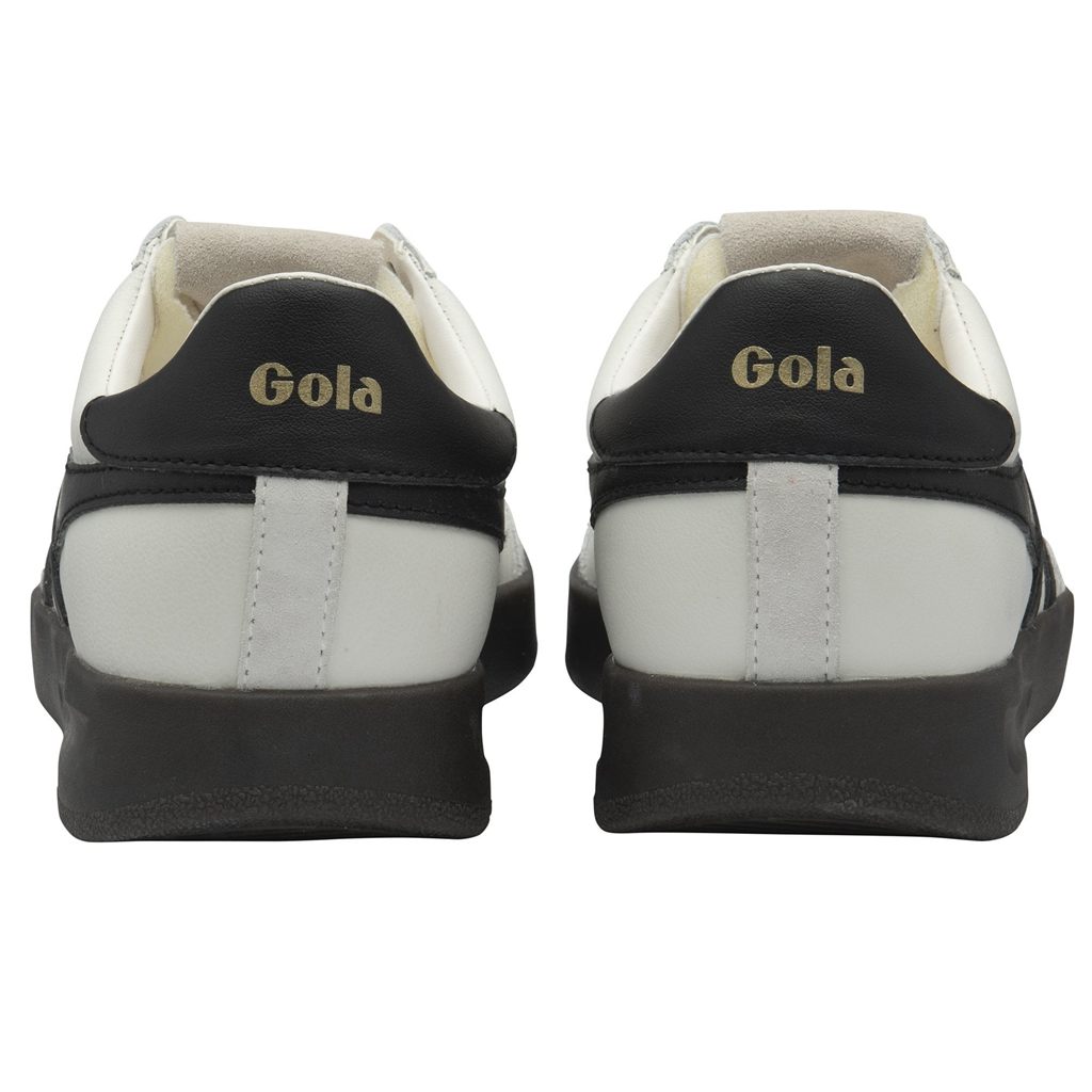 Gola Classics Cyclone Leather Sneakers Fehér Fekete Sötét Hungary | ABF-725839