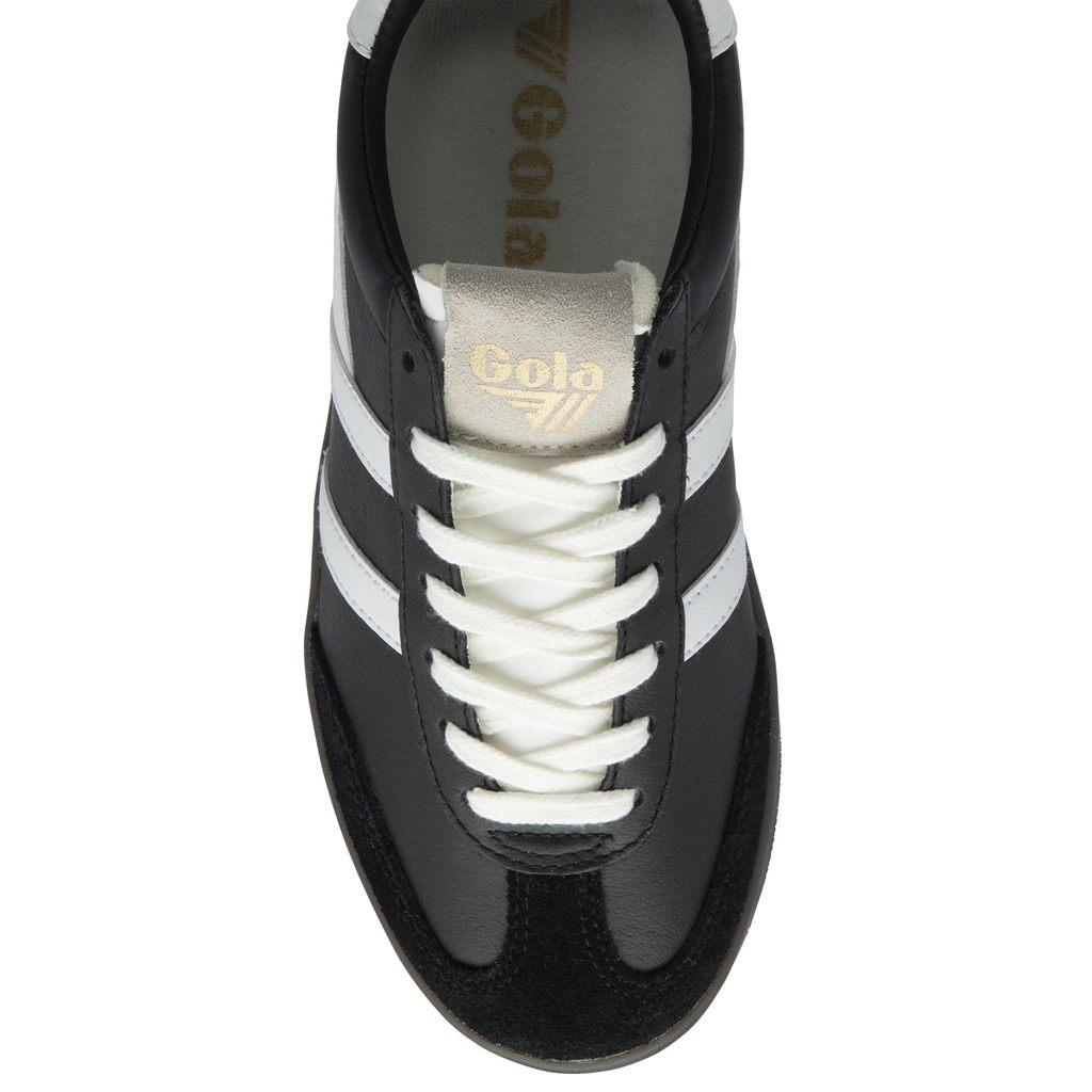 Gola Classics Cyclone Leather Sneakers Fekete Fehér Sötét Hungary | QGA-645293