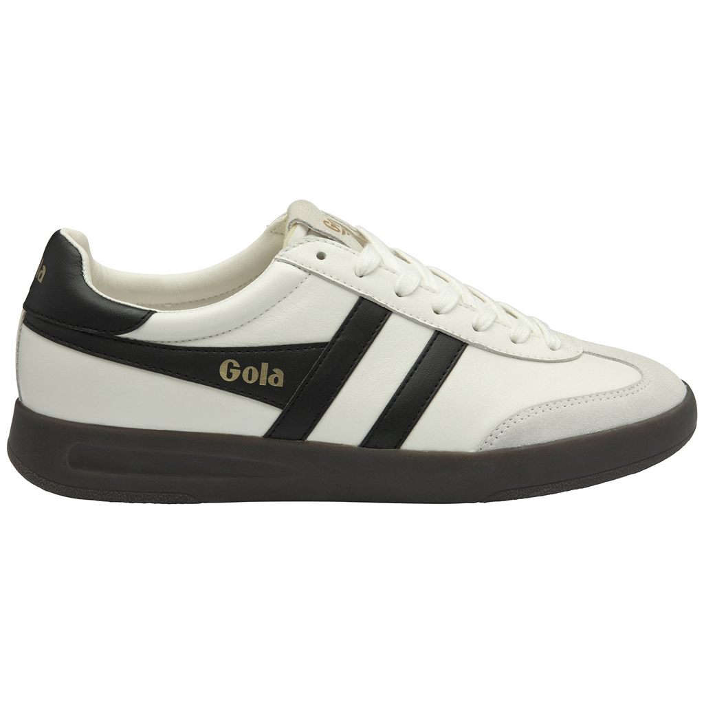 Gola Classics Cyclone Leather Sneakers Fehér Fekete Sötét Hungary | UWV-873542