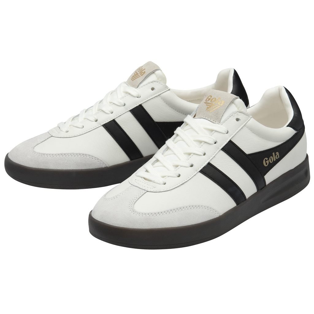 Gola Classics Cyclone Leather Sneakers Fehér Fekete Sötét Hungary | UWV-873542