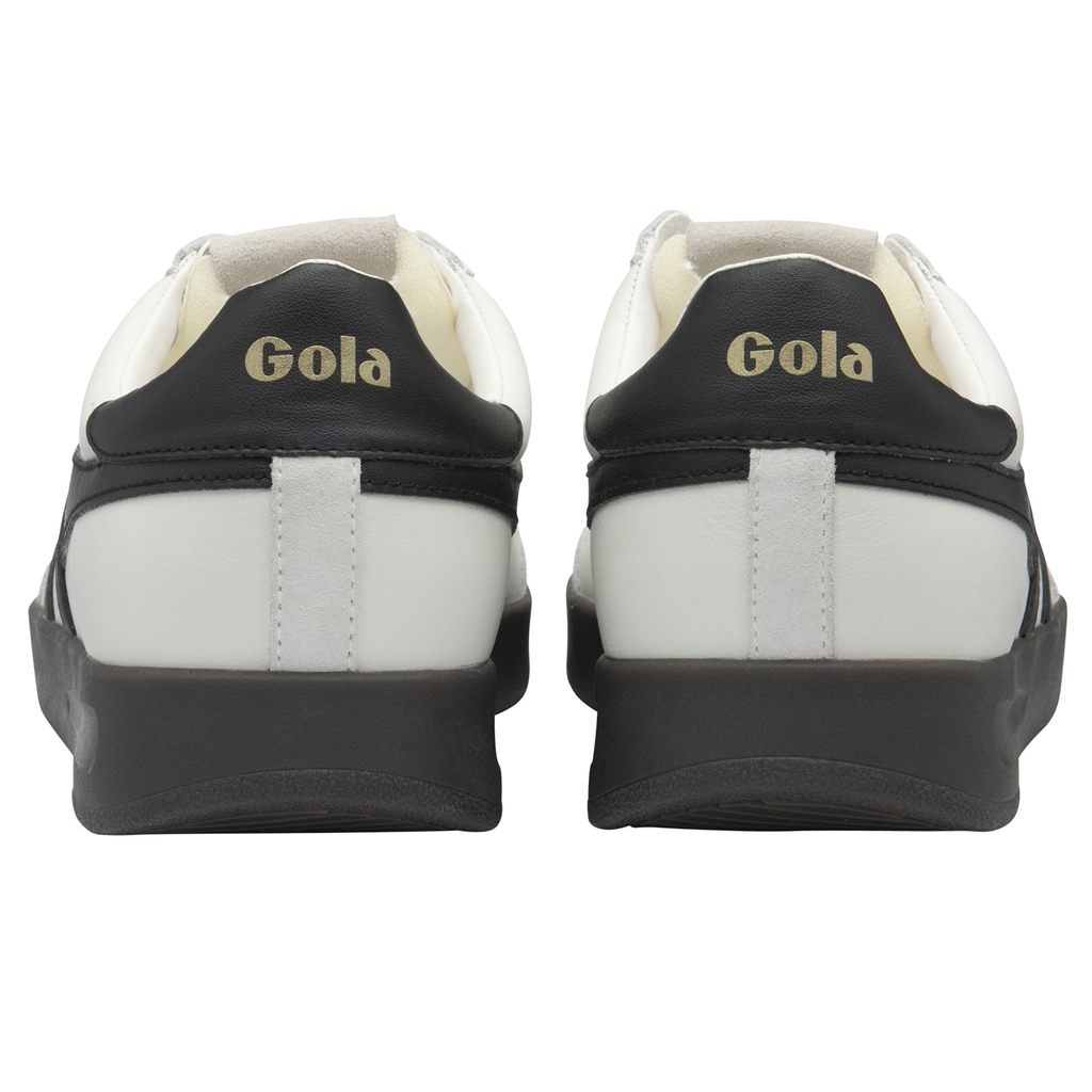 Gola Classics Cyclone Leather Sneakers Fehér Fekete Sötét Hungary | UWV-873542