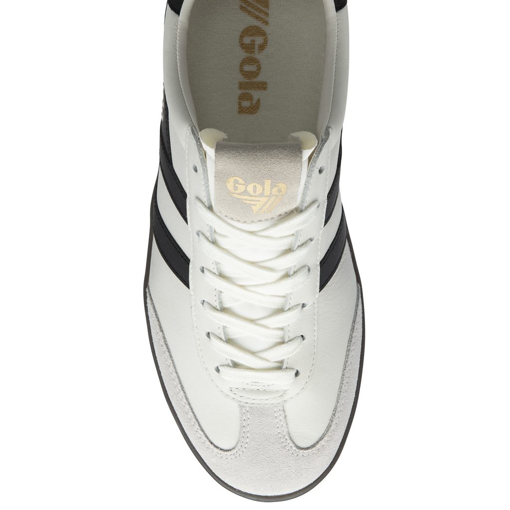 Gola Classics Cyclone Leather Sneakers Fehér Fekete Sötét Hungary | UWV-873542
