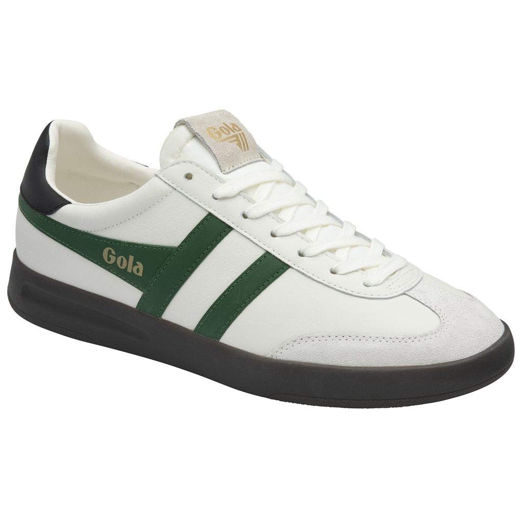Gola Classics Cyclone Leather Sneakers Fehér Fekete Sötét Hungary | GZU-764819