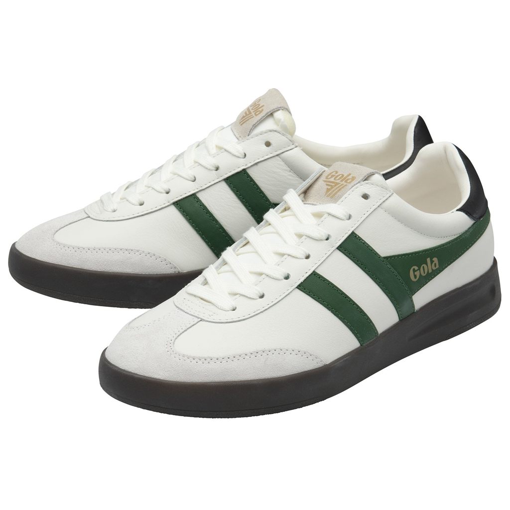 Gola Classics Cyclone Leather Sneakers Fehér Fekete Sötét Hungary | GZU-764819