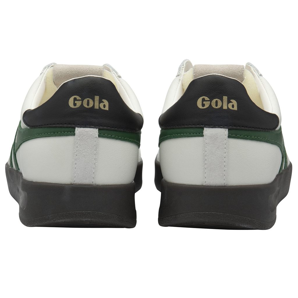 Gola Classics Cyclone Leather Sneakers Fehér Fekete Sötét Hungary | GZU-764819