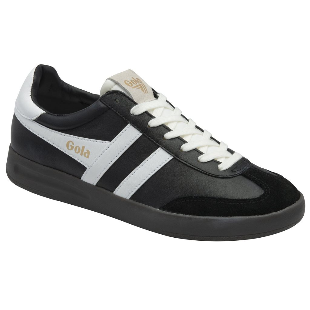 Gola Classics Cyclone Leather Sneakers Fekete Fehér Sötét Hungary | BXF-029641